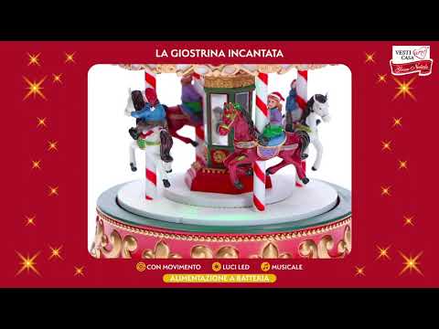 VESTIAMO CASA GRAN NATALE - La Giostrina Incantata - h22,2 cm x diametro 19 cm